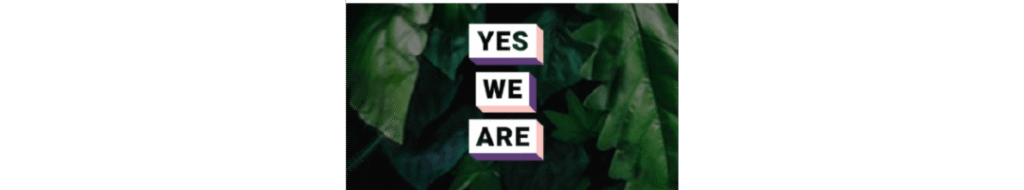 Logo Yes We Are pour la collaboration avec Meujesse Learning, agence de digital learning