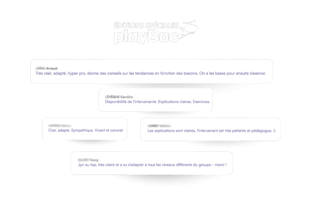 Témoignages des équipes de Playback Editions Spéciales après une formation organisée par Jyn Chérèze pour Meujesse Learning